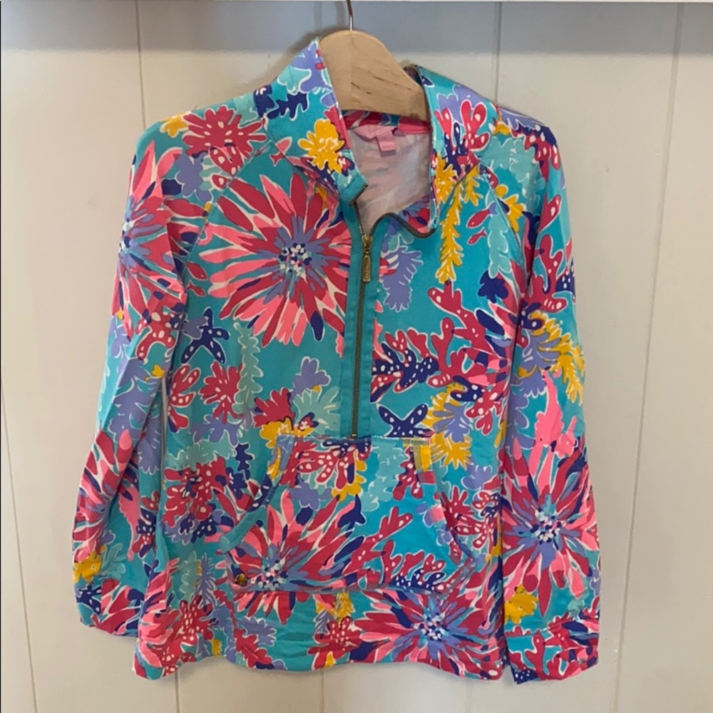 Lilly Pulitzer 1/4 zip popover size s